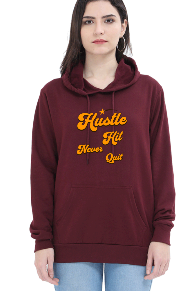 Hustle It Quote Printed Hoodie