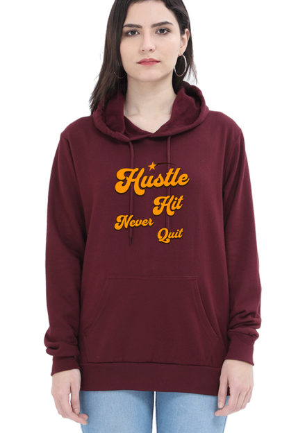 Hustle It Quote Printed Hoodie