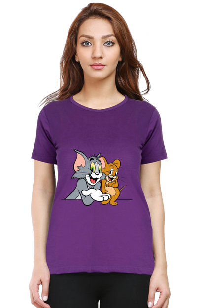 Tom & Jerry Hilarity Printed Half Sleeve T-Shirt