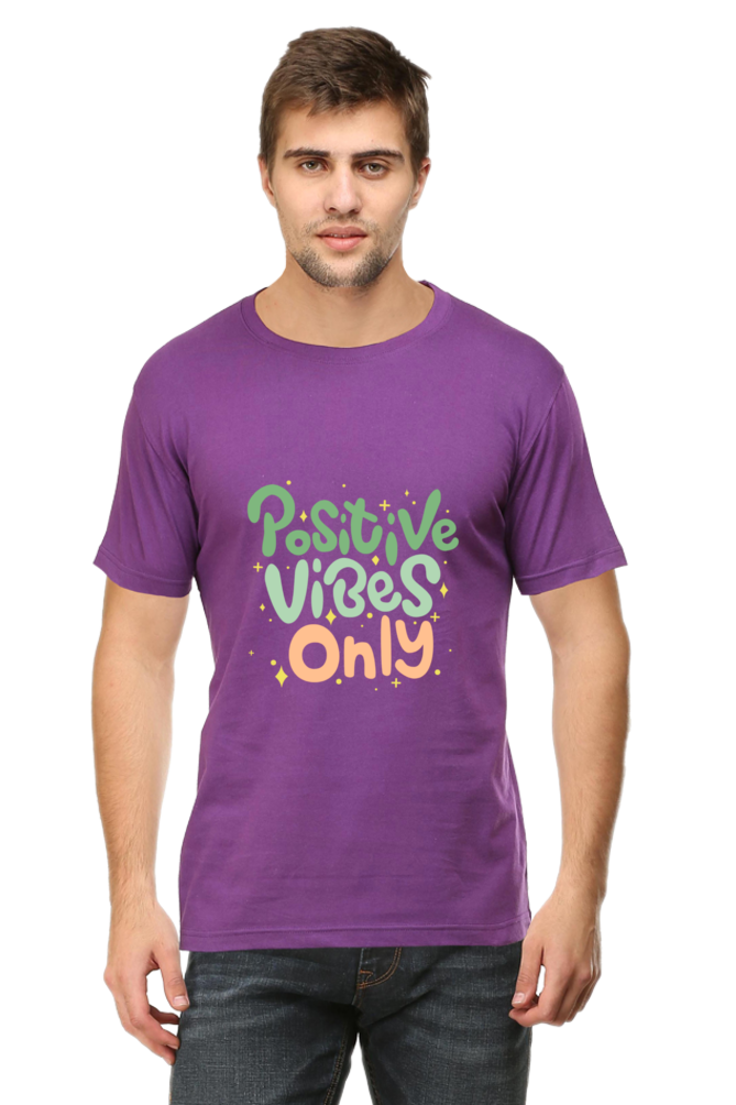 Positive Vibes Only Quote Printed T-Shirt