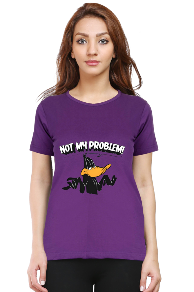 Not My Problem DuckTale Printed Half Sleeve T-Shirt