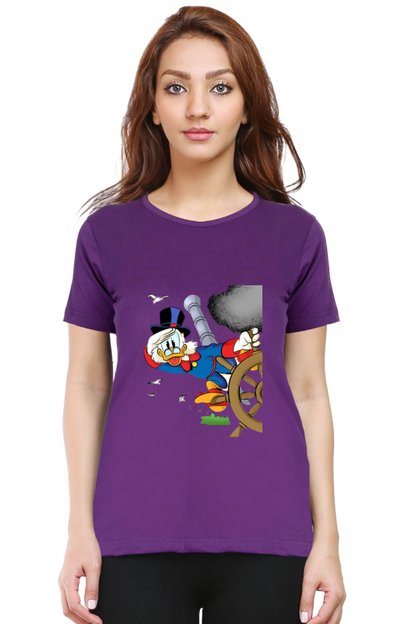 Ducktales Daze Design Half Sleeve Printed T-Shirt