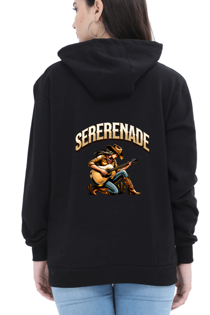 Cowgirl Serenade Art Printed Hoodie