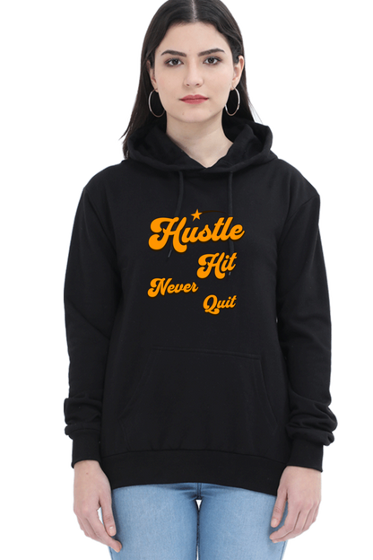 Hustle It Quote Printed Hoodie