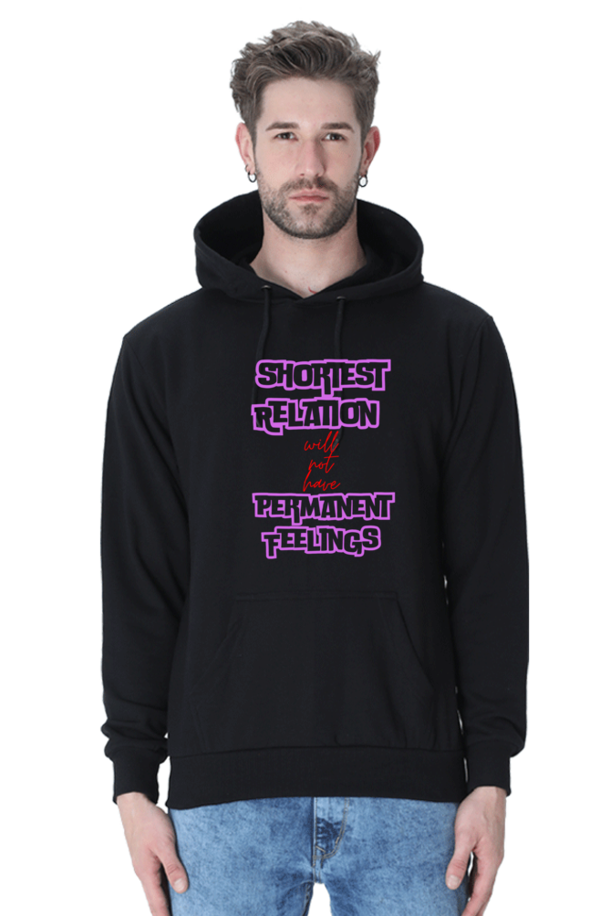 Relation Feeling Quote Printed Unisexual Hoodie Sweatshirt