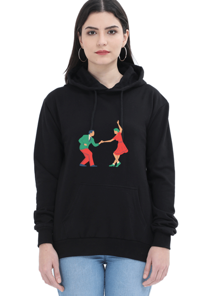 Dancing Couple Printed Hoodie Sweatshirt