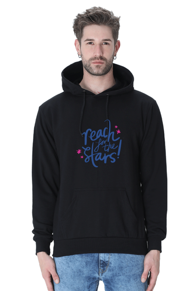 Reach Stars Printed Unisexual Hoodie Sweatshirt