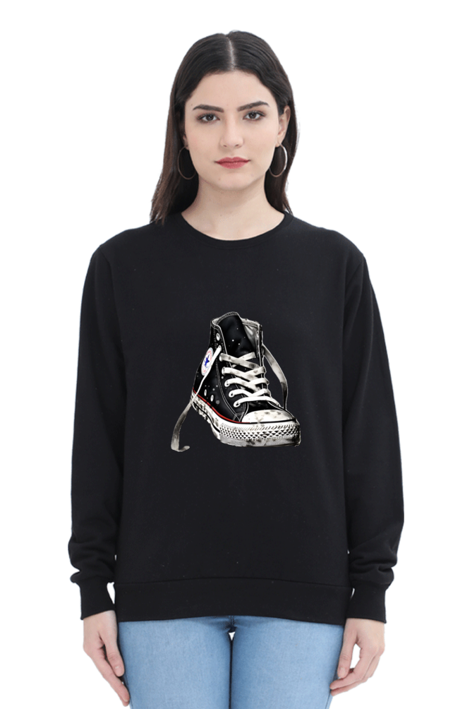 Shoe Prints Design Unisexual Sweatshirt