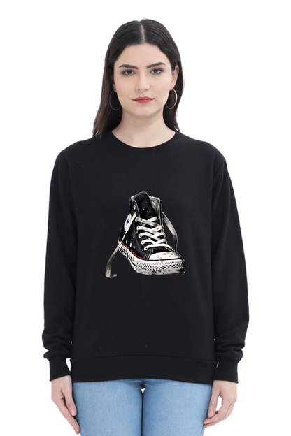 Shoe Prints Design Unisexual Sweatshirt