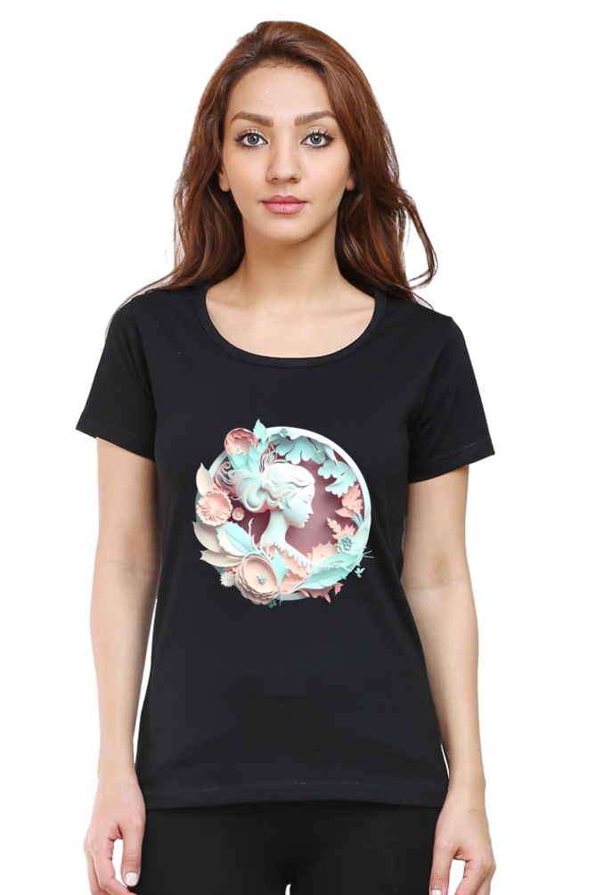 Feminine Allure Half Sleeve Printed T-Shirt