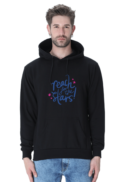 Reach Stars Printed Unisexual Hoodie Sweatshirt