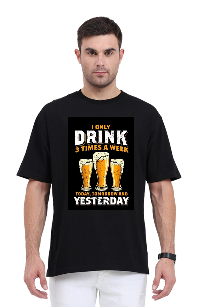 Today Tomorrow Yesterday Oversized Printed Unisexual T-Shirt