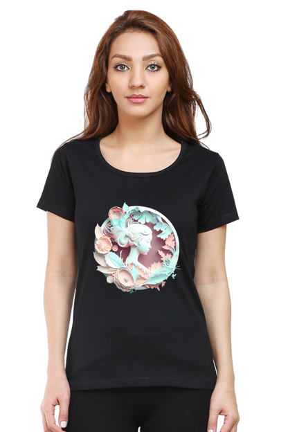 Feminine Allure Half Sleeve Printed T-Shirt