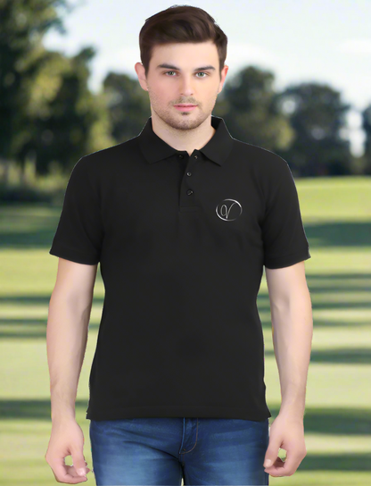 Black Formal Polo T-Shirt