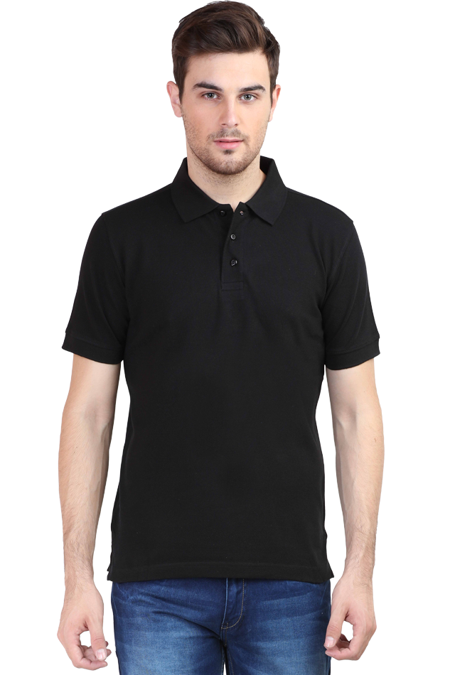 Black Formal Polo T-Shirt