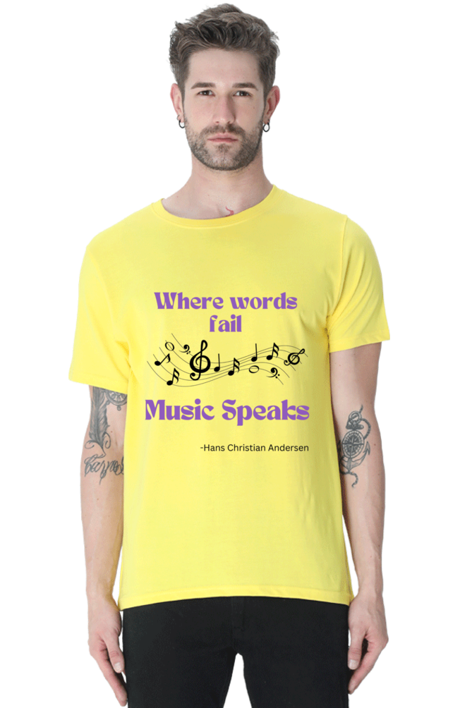 Melody Speaks Quote Printed T-Shirt