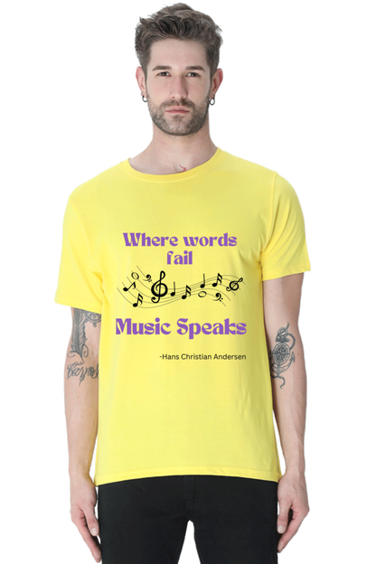 Melody Speaks Quote Printed T-Shirt