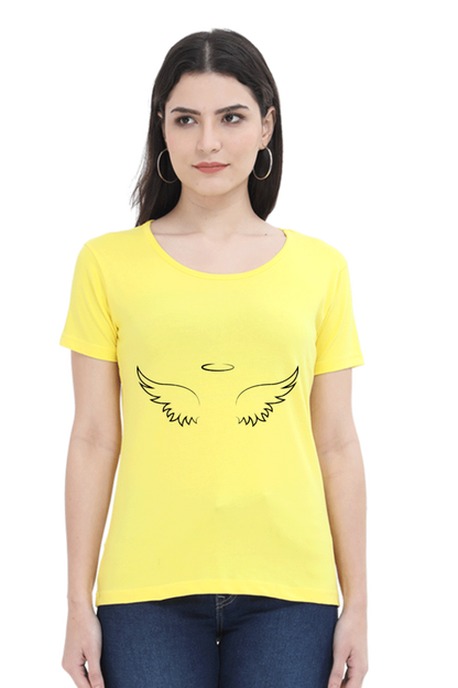 Celestial Wings Half Sleeve Printed T-shirt