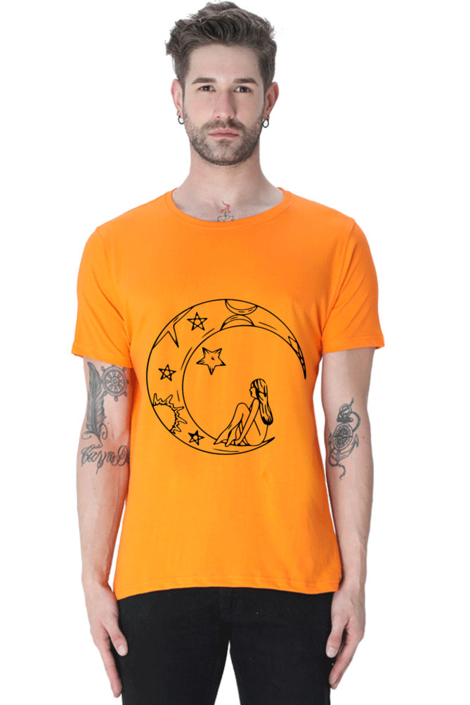 Half Moon Universe Printed T-Shirt