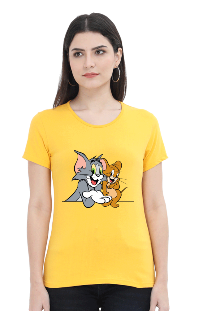 Tom & Jerry Hilarity Printed Half Sleeve T-Shirt