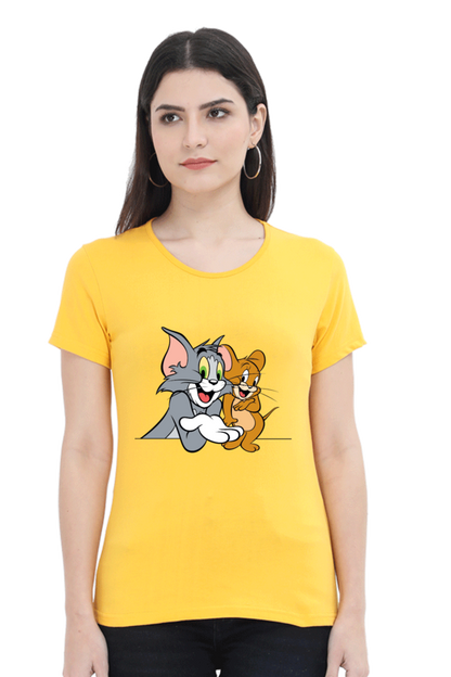 Tom & Jerry Hilarity Printed Half Sleeve T-Shirt