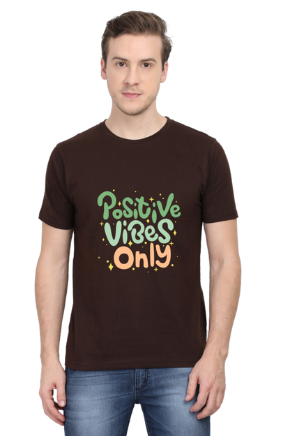 Positive Vibes Only Quote Printed T-Shirt