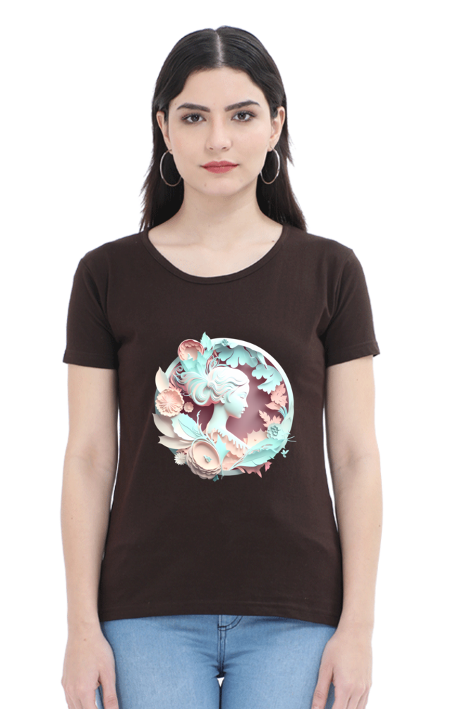 Feminine Allure Half Sleeve Printed T-Shirt