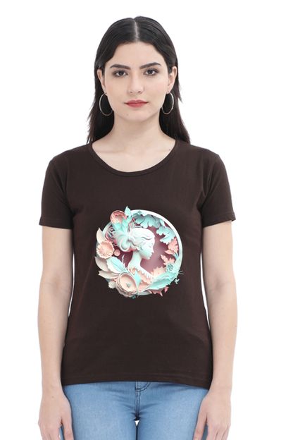 Feminine Allure Half Sleeve Printed T-Shirt