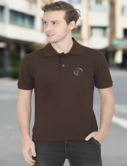 Coffee Brown Formal Polo T-Shirt