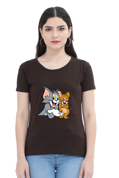 Tom & Jerry Hilarity Printed Half Sleeve T-Shirt