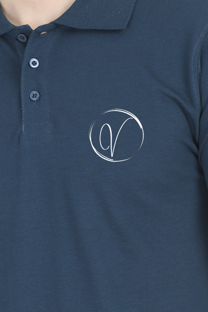 Petrol Blue Formal Polo T-Shirt