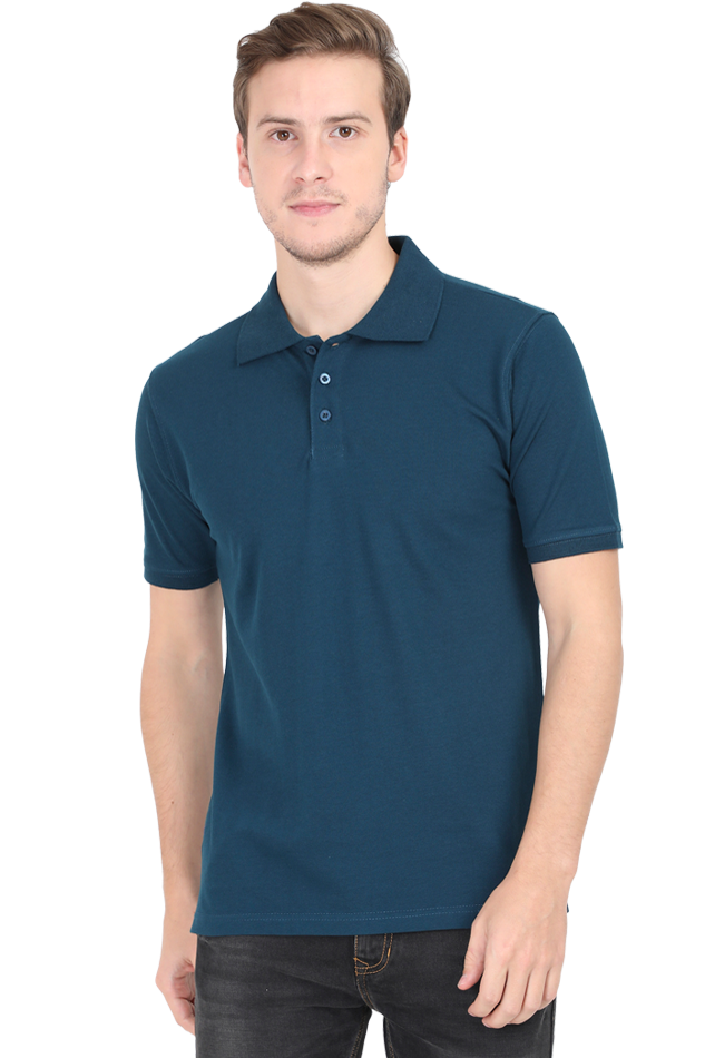 Petrol Blue Formal Polo T-Shirt