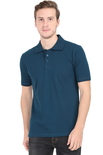 Petrol Blue Formal Polo T-Shirt