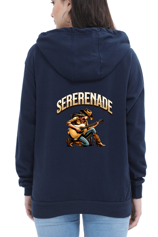 Cowgirl Serenade Art Printed Hoodie