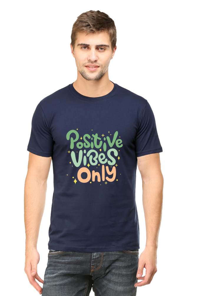 Positive Vibes Only Quote Printed T-Shirt