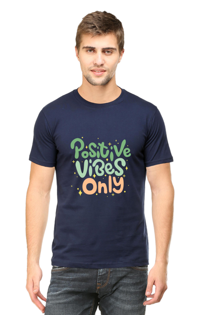 Positive Vibes Only Quote Printed T-Shirt