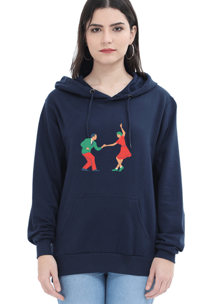 Dancing Couple Printed Hoodie Sweatshirt