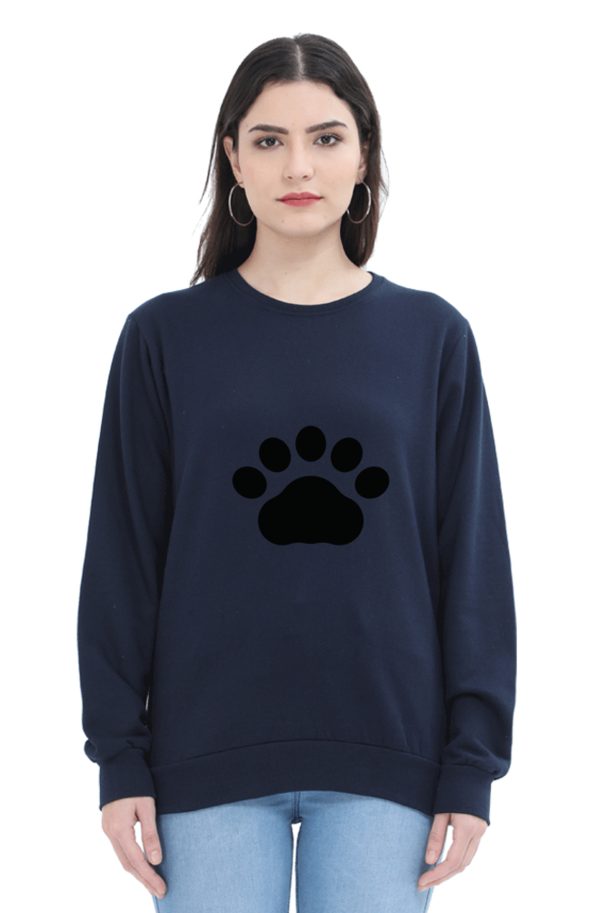 Paw Design Printed Sweatshirt