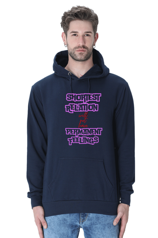 Relation Feeling Quote Printed Unisexual Hoodie Sweatshirt