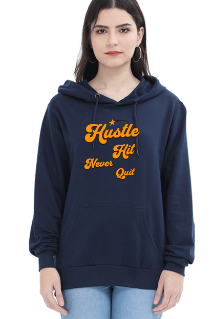 Hustle It Quote Printed Hoodie