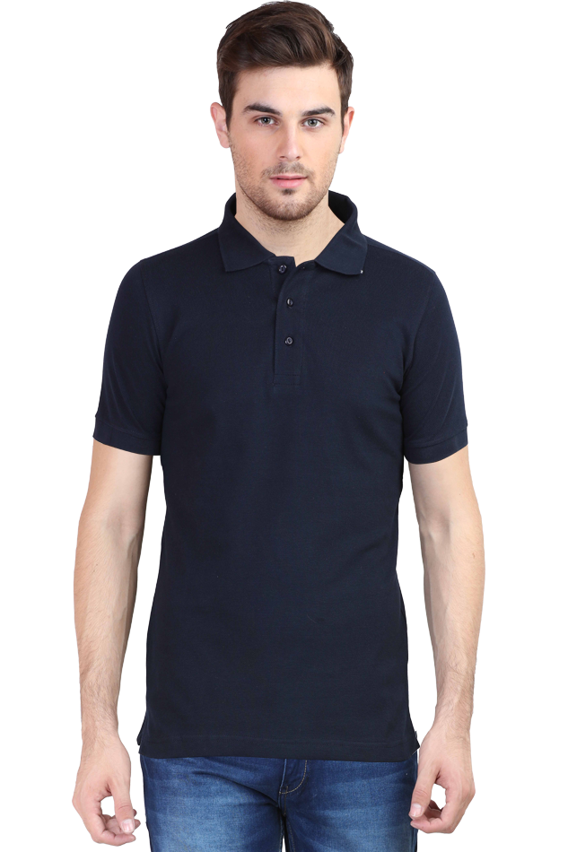 Navy Blue Formal Polo T-Shirt