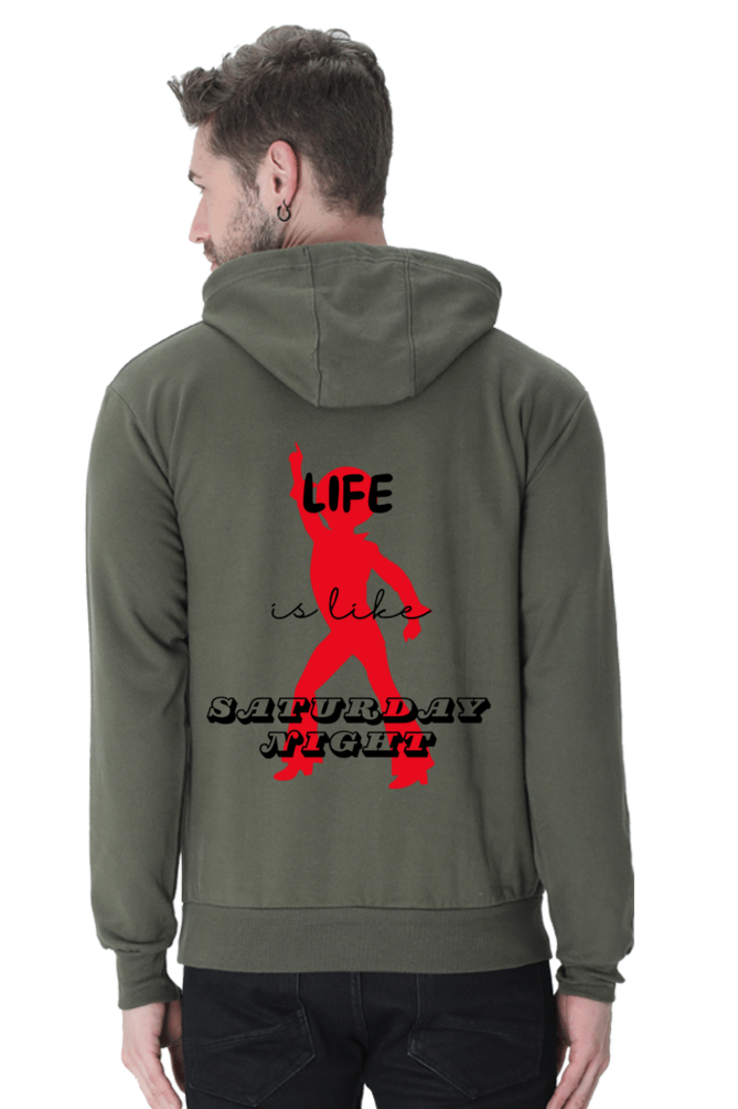 Life Quote Design Printed Hoodie Sweatshirt