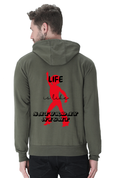 Life Quote Design Printed Hoodie Sweatshirt