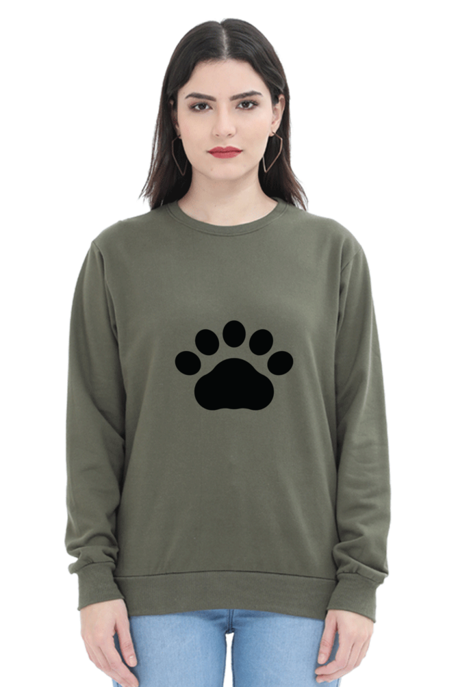 Paw Design Printed Sweatshirt