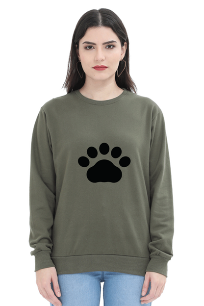 Paw Design Printed Sweatshirt