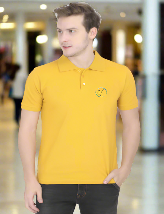 Mustard Yellow Formal Polo T-Shirt