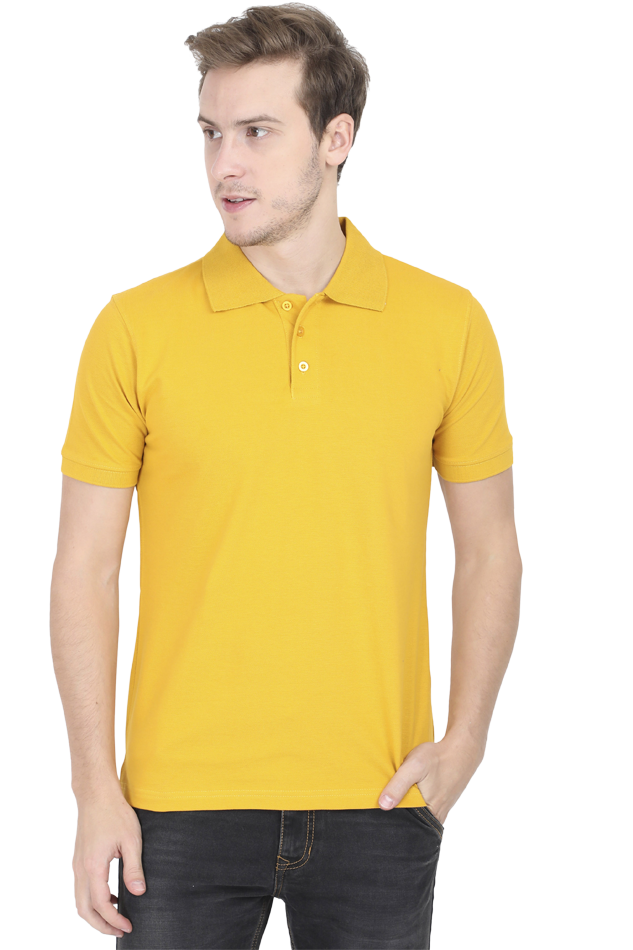 Mustard Yellow Formal Polo T-Shirt