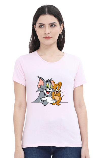 Tom & Jerry Hilarity Printed Half Sleeve T-Shirt