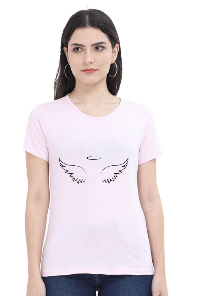 Celestial Wings Half Sleeve Printed T-shirt