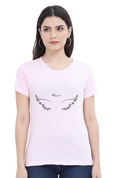 Celestial Wings Half Sleeve Printed T-shirt